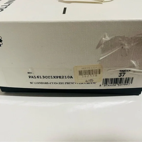 Pollini White Fringe leather Heeled Sandals - Picture 7 of 7